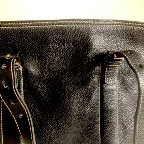 Authentic Prada Pebbled Leather Calfskin Leather Shoulder Bag - Picture 3 of 17